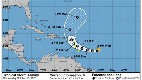 Forecasters say Tropical Storm Tammy has formed in the Atlantic
